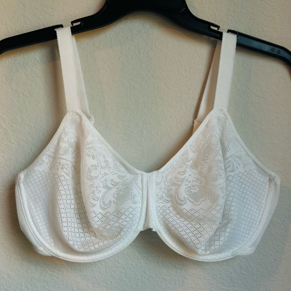 Wacoal White Lace Full Coverage Underwire Bra Size 40DDD - Picture 3 of 10